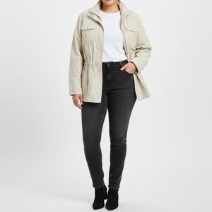 EDDIE BAUER Rip Stop Tan Khaki Utility Safari Cargo Pocket Jacket Shacket 2X